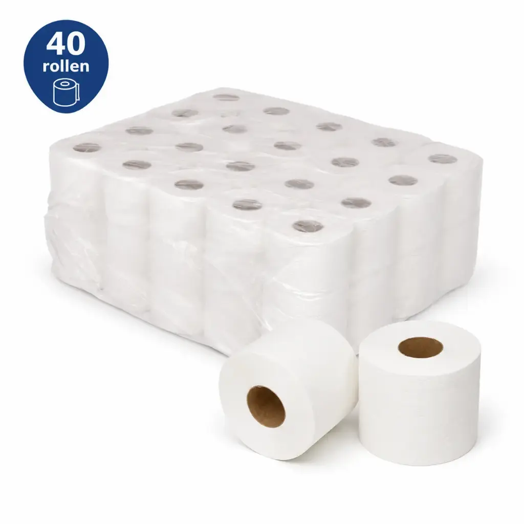 Naturel Toiletpapier 2-Laags – 400 Vellen per Rol – Zacht en Absorberend – ECO- en FSC-Keurmerk – 40 Rollen