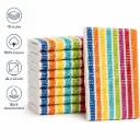 Vaatdoekjes Regenboog Gestreept – Set van 10 Stuks – 35 x 35 cm – 100% Katoenen Badstof – Sterk Absorberend – 350 g/m²