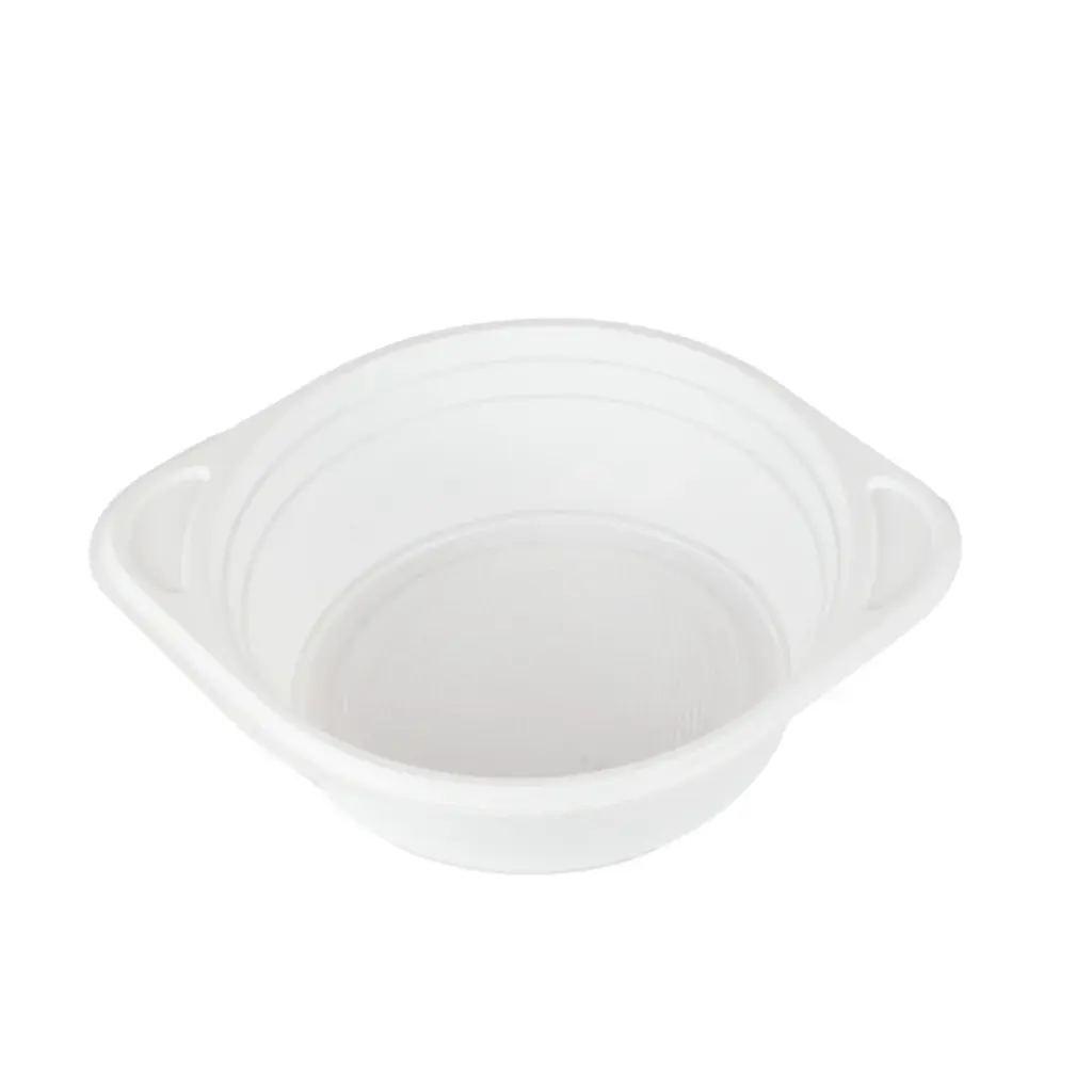 Soepkommen met Handgrepen 500 ml – Wit PP – 150 x 200 x 45 mm – Herbruikbaar en Vaatwasmachinebestendig -1000 Stuks
