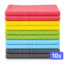 Vaatdoeken Microvezel Multi-kleuren  340g. p/m2  40x40 cm JA Per Zakje 10 Stuks