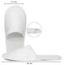 Badslippers badstof ges. teen Wit Een maat 28x11x5cm (UK 7-10)
