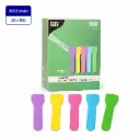 Bio gekleurde ijslepels papier 9,5 cm FSC 4 kleuren colours 100 Stuks