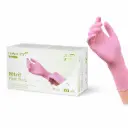 Handschoenen nitril poedervrij roze "Nitril Pink Plus" M 1000 stuks (10x100)