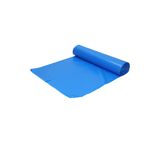 Afvalzak Gerecycled LDPE Blauw 70x110cm T100 120 Liter HY Per Doos 10 Rollen x 20 Stuks 