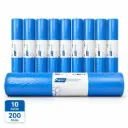 Afvalzak Gerecycled LDPE Blauw 70x110cm T60 120 Liter HY Per Doos 10 Rollen x 20 Stuks 