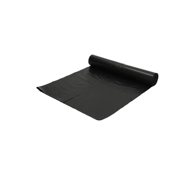 Afvalzak Gerecycled LDPE Zwart 60x80cm T40 60 Liter HY Per Doos 20 Rollen x 20 Stuks 