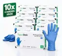 NaturaSterk Wegwerp Handschoenen - Nitril Handschoenen Maat S - 3.5 g - 10 Pakket x 100 Stuks Poedervrij - Latex vrij - Niet Steriel - Blauw  