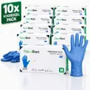 NaturaSterk Wegwerp Handschoenen - Nitril Handschoenen Maat M - 3.5 g - 10 Pakket x 100 Stuks - Poedervrij - Latex vrij - Niet Steriel - Blauw  