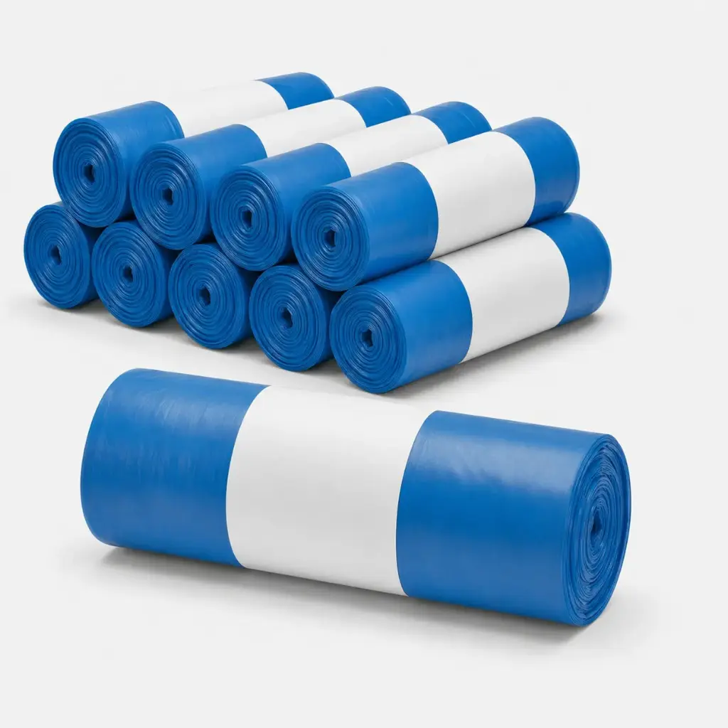 Afvalzak Blauw Rec. T25 70x110 cm 25 Rollen x 20 Stuks ( Totaal 500 Stuks )