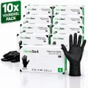 NaturaSterk Wegwerp Handschoenen - Nitril Handschoenen Maat S - 3.5 g - 10 Pakket x 100 Stuks - Poedervrij - Latex vrij - Niet Steriel - Zwart