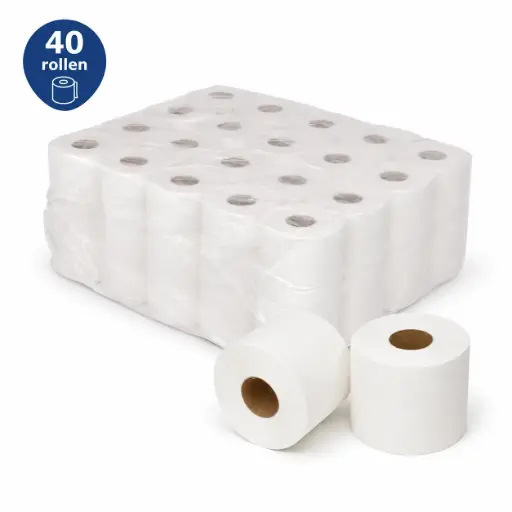 [NM140042] Naturel Toiletpapier 2-Laags – 400 Vellen per Rol – Zacht en Absorberend – ECO- en FSC-Keurmerk – 40 Rollen