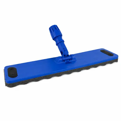 Stofwisser 60 cm – Professionele Kunststof Stofwisser met Schuimzool  Steeltype G – Blauw – Voor Vloeronderhoud