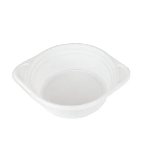 [NM120159] Soepkommen met Handgrepen 500 ml – Wit PP – 150 x 200 x 45 mm – Herbruikbaar en Vaatwasmachinebestendig -1000 Stuks
