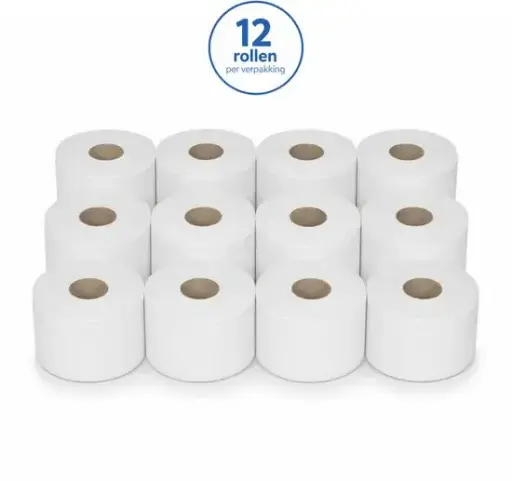 [NS140033] NaturaSterk Toilet Papier Mini Jumbo Cellulose 2 Laags  4,5 kg +/- 108 m+/- 12 Rollen 