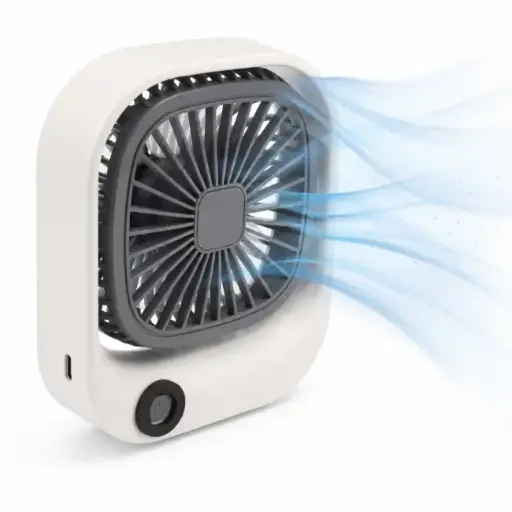 Mini Draagbare Bureauventilator VE48 – 3 Snelheden – Oplaadbaar – Assorti
