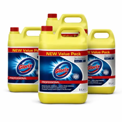 Glorix Professional Dikke Bleek Original - 4 x 5L - Met Chloor