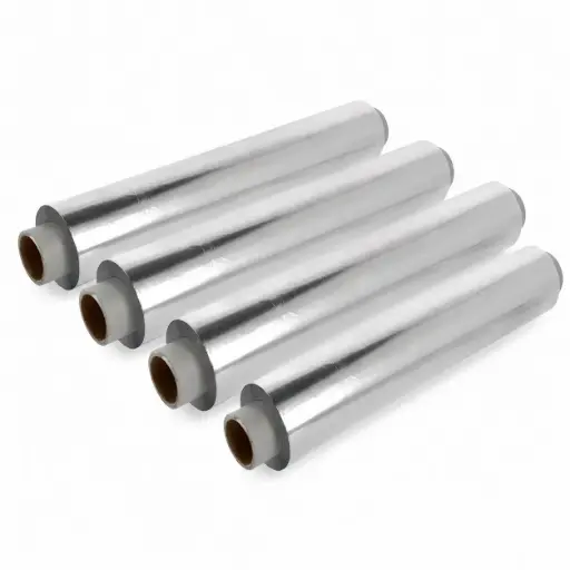 [HRC00136] Aluminiumfolie 45 cm – 14 Micron – 1400 g per Rol – 4 Rollen – Extra Sterke Horeca Folie voor Catering, Keuken, Döner, Grill & Take-away  Productbeschrijving