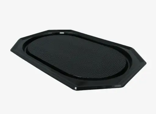 [NM120040] Catering schalen achthoekig 55cm zwart PET 10x10 Stuks